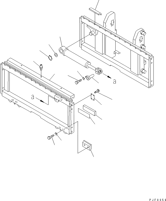 Схема запчастей Komatsu FSH2A1-2 - БОКОВ. СДВИГER (РАМА) БОКОВ. СДВИГER (ДЛЯ TFV МАЧТА) (FSHA)
