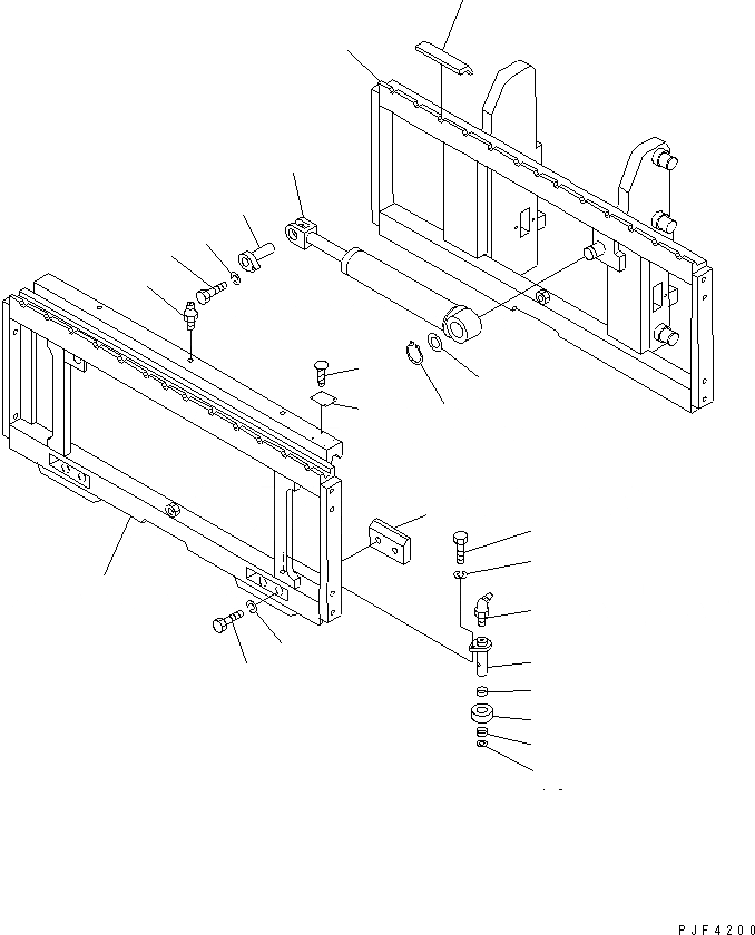 Схема запчастей Komatsu FSH303-1 - БОКОВ. СДВИГER (РОЛИК ТИП) (РАМА) БОКОВ. СДВИГER (ДЛЯ FV МАЧТА)(КРЮК/РОЛИК ТИП)