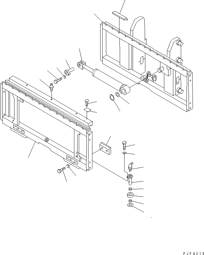 Схема запчастей Komatsu FSH303-1 - БОКОВ. СДВИГER (РОЛИК ТИП) (РАМА) БОКОВ. СДВИГER (ДЛЯ FFV МАЧТА)(КРЮК/РОЛИК ТИП)