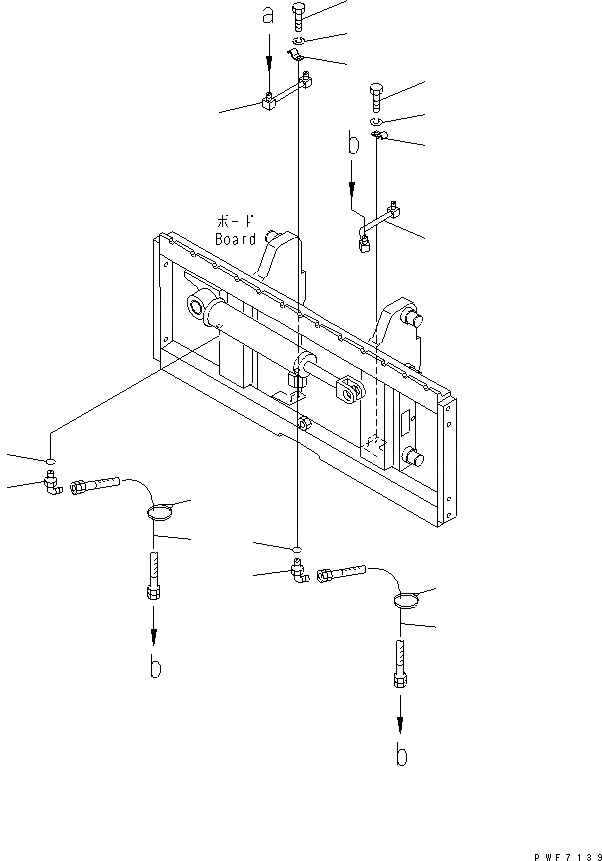 Схема запчастей Komatsu FSH303-1 - БОКОВ. СДВИГER (ТРУБЫ) БОКОВ. СДВИГER (ДЛЯ FFV CYL МАЧТА) (КРЮК ТИП) (LEO-NXT)