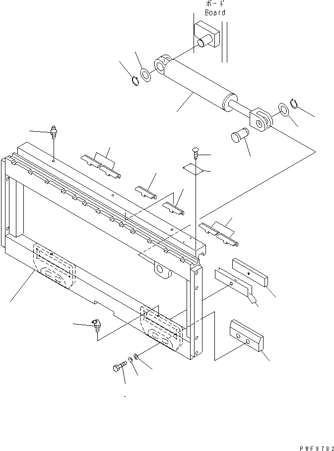 Схема запчастей Komatsu FSH459-1 - БОКОВ. СДВИГER (РАМА) (КРЮК ТИП) (ШИР.=9MM)(№-) БОКОВ. СДВИГER (ДЛЯ FFV CYL МАЧТА) (КРЮК ТИП/РОЛИК ТИП)