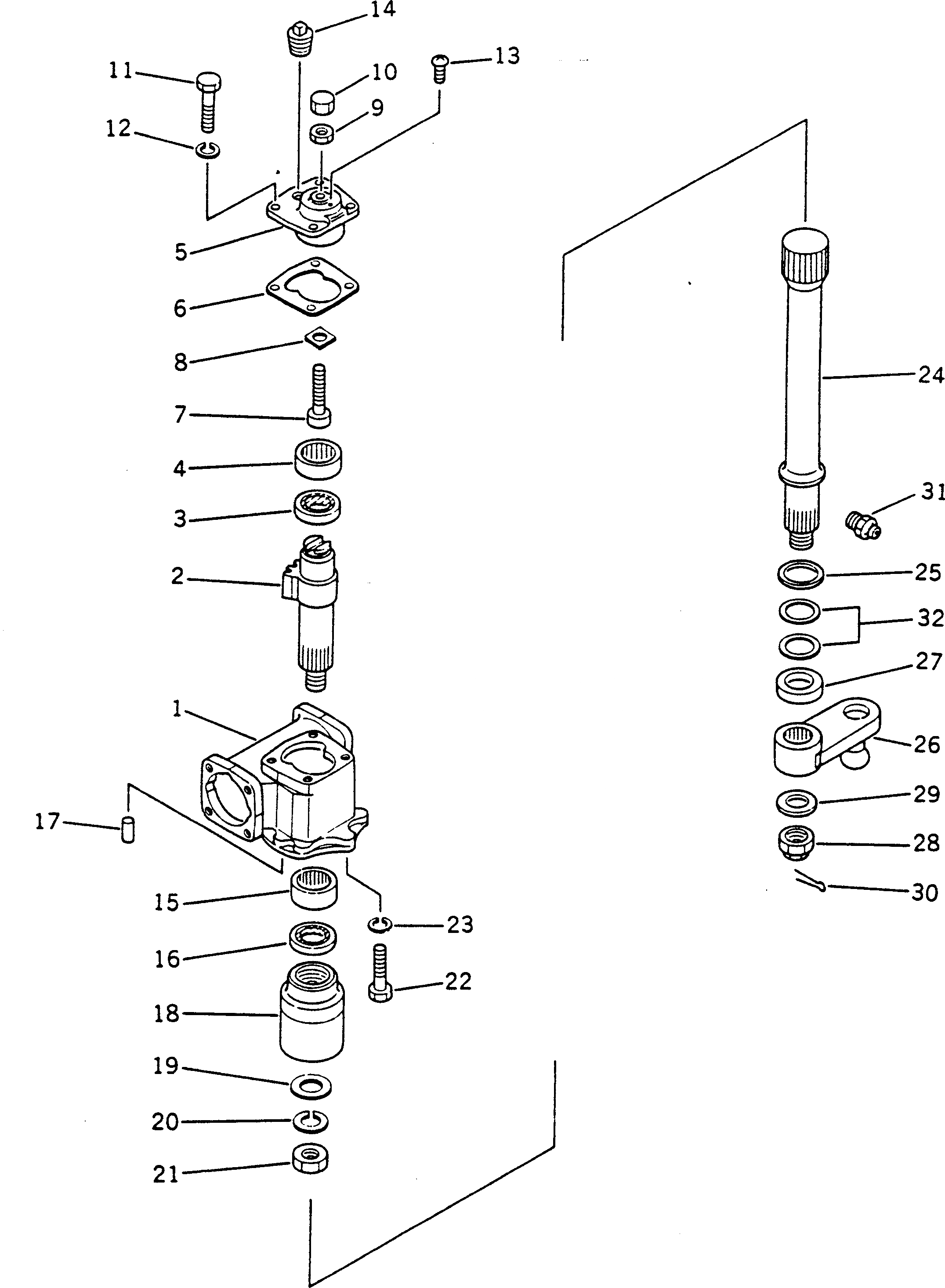 Схема запчастей Komatsu GD200A-1 - РУЛЕВ. УПРАВЛЕНИЕ ПРИВОД И ВАЛ (/) СИСТЕМАУПРАВЛЕНИЯ ПОВОРОТОМ