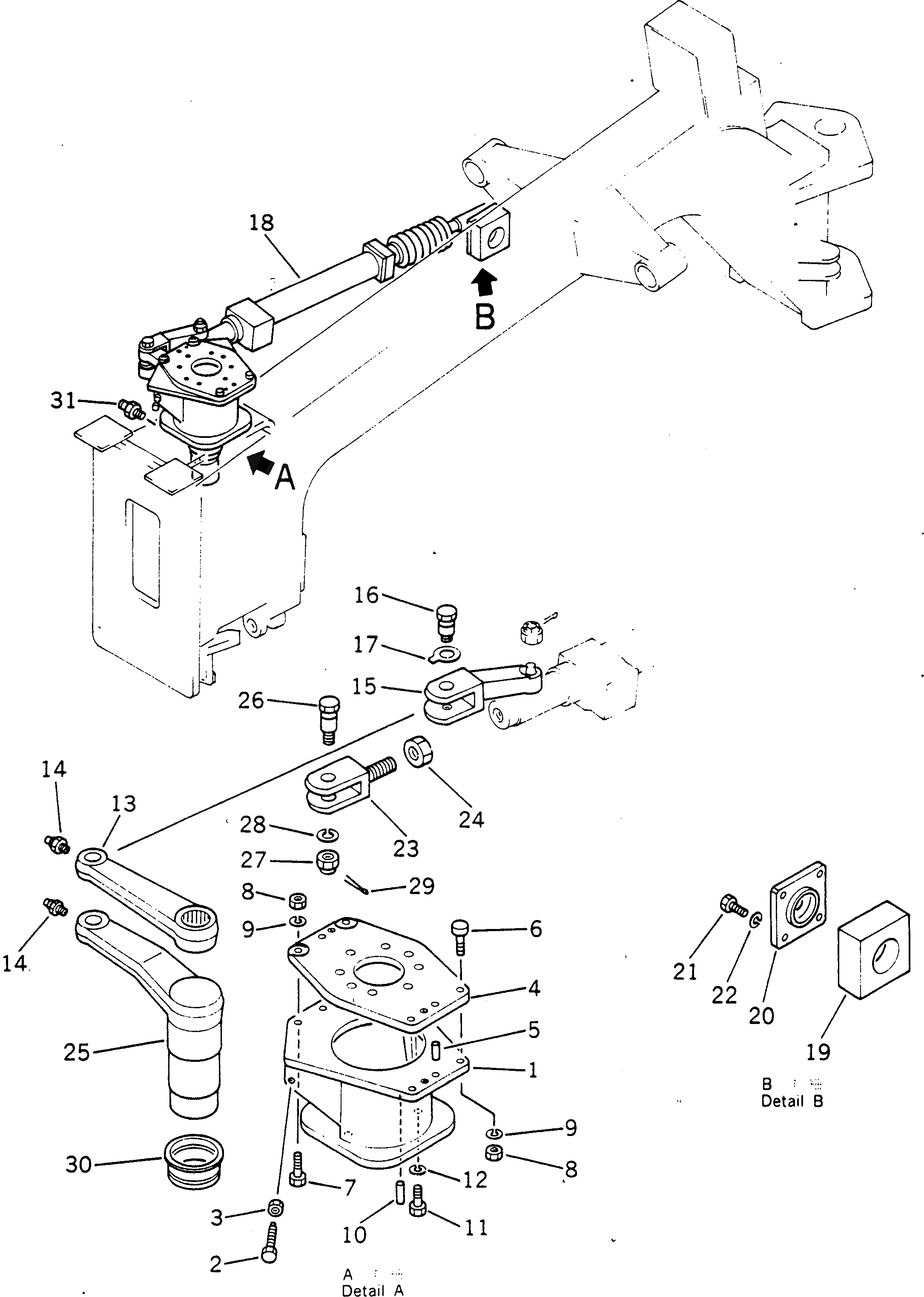 Схема запчастей Komatsu GD200A-1 - РУЛЕВ. УПРАВЛЕНИЕ УСИЛИТЕЛЬ СОЕДИНЕНИЕ РУКОЯТЬ ОПЦИОННЫЕ КОМПОНЕНТЫ