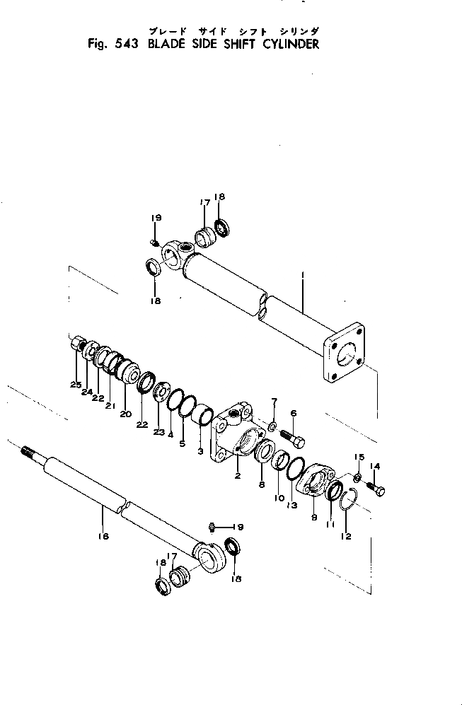 Схема запчастей Komatsu GD22AC-1A - ЦИЛИНДР СДВИГ. ОТВАЛА РАБОЧЕЕ ОБОРУДОВАНИЕ И ITS СИСТЕМА УПРАВЛЕНИЯ