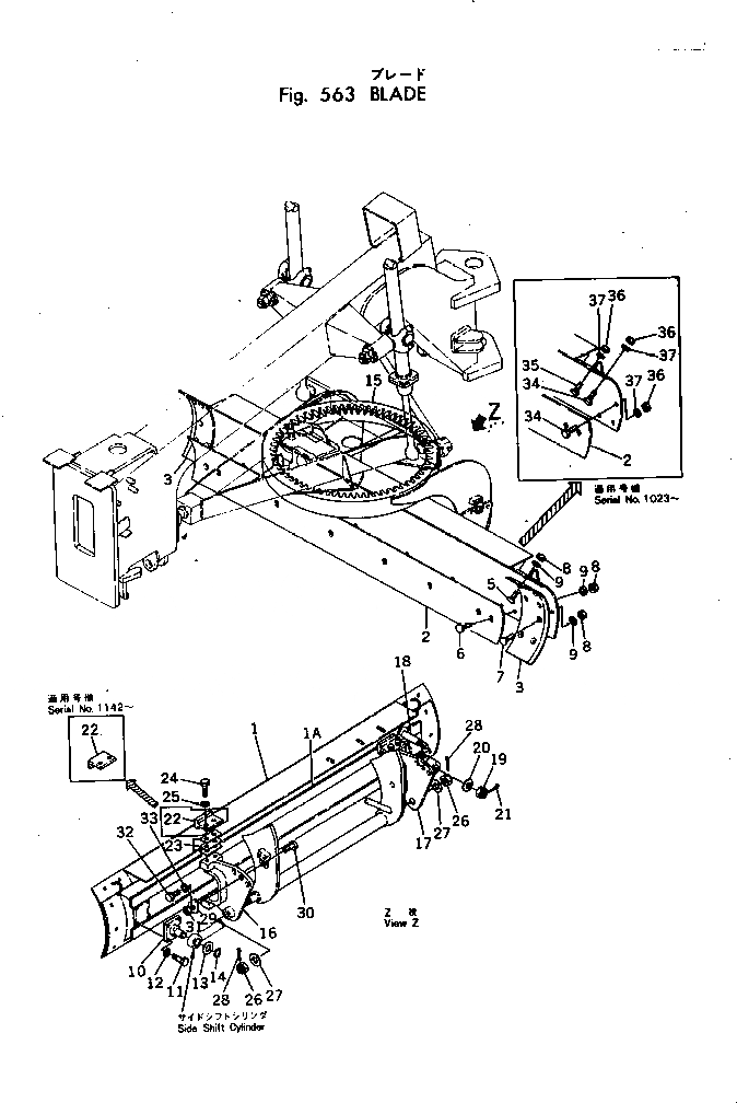 Схема запчастей Komatsu GD22AC-1A - ОТВАЛ РАБОЧЕЕ ОБОРУДОВАНИЕ И ITS СИСТЕМА УПРАВЛЕНИЯ