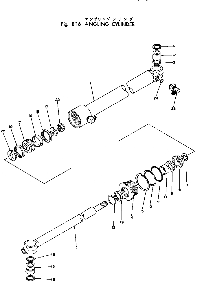 Схема запчастей Komatsu GD22AC-1A - ANGLING ЦИЛИНДР ОПЦИОННЫЕ КОМПОНЕНТЫ