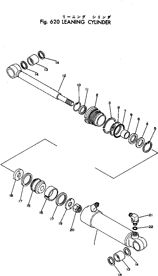 Схема запчастей Komatsu GD28AC-1 - ЦИЛИНДР НАКЛОНА(№-.) РАБОЧЕЕ ОБОРУДОВАНИЕ И ГИДРАВЛ СИСТЕМА УПРАВЛЕНИЯ
