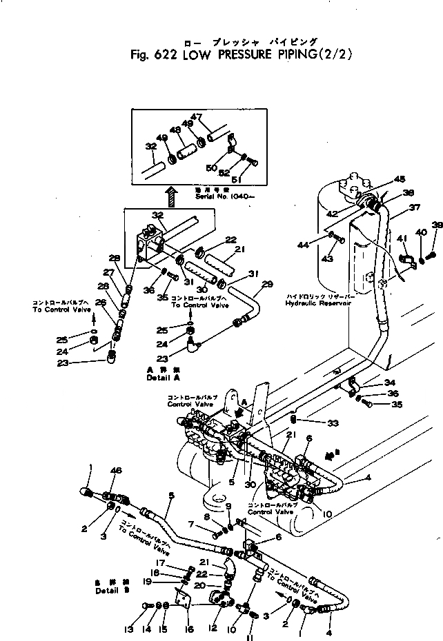 Схема запчастей Komatsu GD28AC-1 - ГИДРОЛИНИЯ (УПРАВЛЯЮЩ. КЛАПАН - БАК) РАБОЧЕЕ ОБОРУДОВАНИЕ И ГИДРАВЛ СИСТЕМА УПРАВЛЕНИЯ