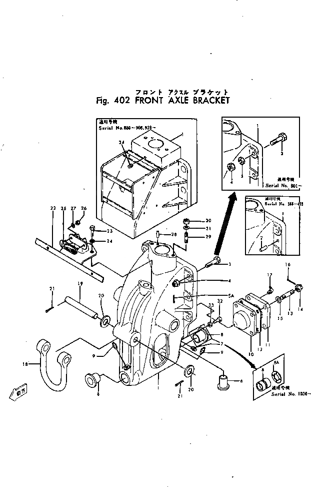 Схема запчастей Komatsu GD30-5M - ПЕРЕДНИЙ МОСТ КОРПУС РАМА И КУЗОВ
