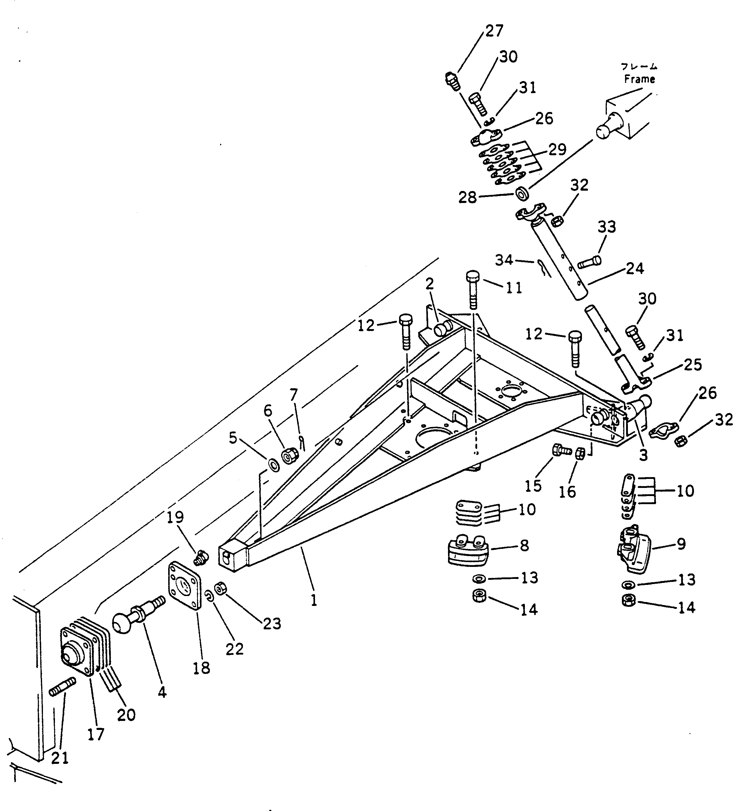 Схема запчастей Komatsu GD300A-1 - СЦЕПНОЕ УСТРОЙСТВО РАБОЧЕЕ ОБОРУДОВАНИЕ