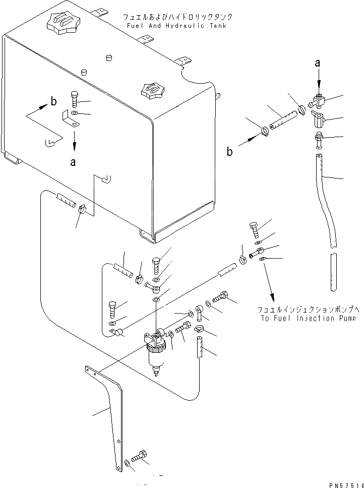 Схема запчастей Komatsu GD305A-1 - ТОПЛИВОПРОВОД. КОМПОНЕНТЫ ДВИГАТЕЛЯ И ЭЛЕКТРИКА