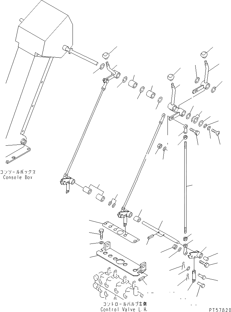 Схема запчастей Komatsu GD305A-1 - ГИДРАВЛ РЫЧАГ УПРАВЛ-Я¤ ЛЕВ. (БЕЗ SCARIFIER) СИСТЕМА УПРАВЛЕНИЯ