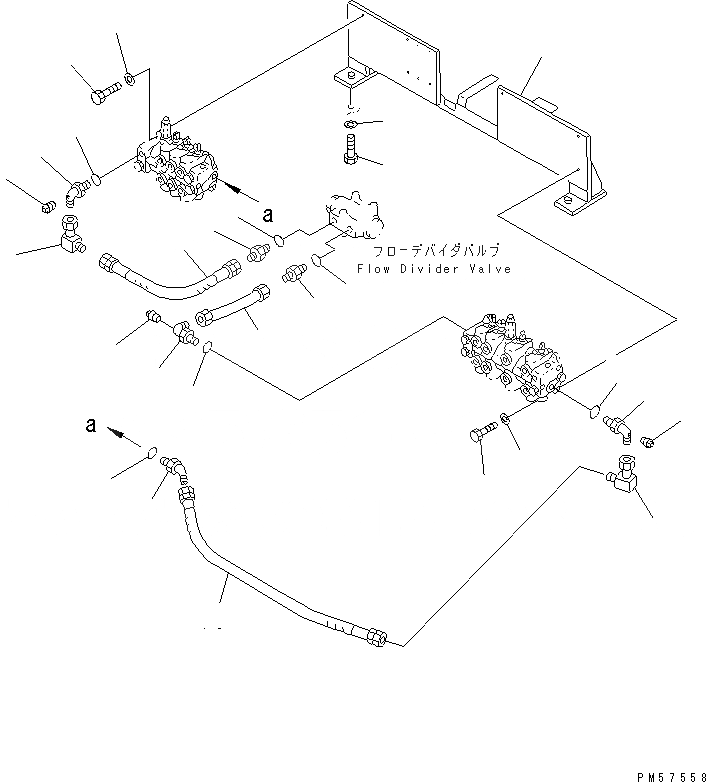 Схема запчастей Komatsu GD305A-1 - ГИДРОЛИНИЯ (КЛАПАН ДЕЛИТЕЛЯ ПОТОКА - УПРАВЛЯЮЩ. КЛАПАН) ГИДРАВЛИКА