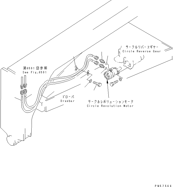 Схема запчастей Komatsu GD305A-1 - ГИДРОЛИНИЯ (ГИДРАВЛ МОТОР ЛИНИЯ) (/) ГИДРАВЛИКА