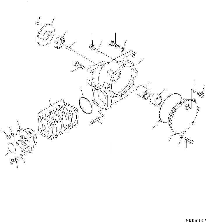 Схема запчастей Komatsu GD305A-1 - КОЛЬЦЕВ.РЕВЕРС ПРИВОД (/) РАБОЧЕЕ ОБОРУДОВАНИЕ
