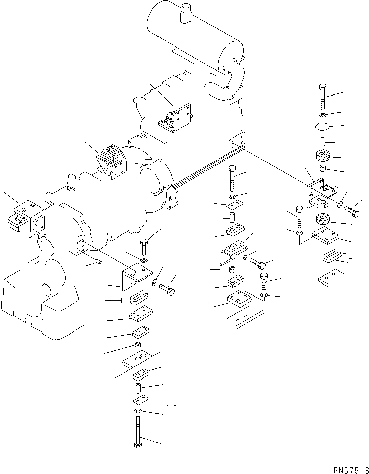 Схема запчастей Komatsu GD305A-1A - ДВИГАТЕЛЬ И ЧАСТИ КРЕПЛЕНИЯ ТРАНСМИССИИ КОМПОНЕНТЫ ДВИГАТЕЛЯ И ЭЛЕКТРИКА