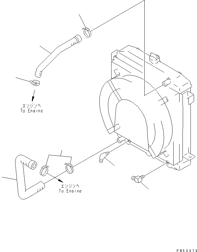Схема запчастей Komatsu GD305A-1A - СИСТЕМА ТРУБ РАДИАТОРА КОМПОНЕНТЫ ДВИГАТЕЛЯ И ЭЛЕКТРИКА