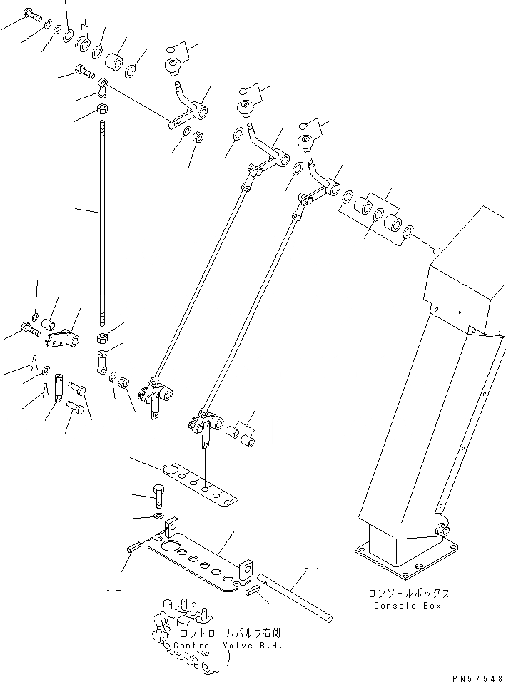 Схема запчастей Komatsu GD305A-1A - ГИДРАВЛ РЫЧАГ УПРАВЛ-Я¤ ПРАВ. СИСТЕМА УПРАВЛЕНИЯ
