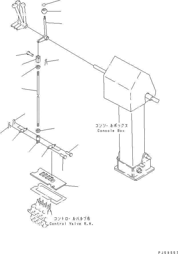 Схема запчастей Komatsu GD305A-1 - ГИДРАВЛ. РЫЧАГ УПРАВЛ-Я¤ ПРАВ. (ДЛЯ НАКЛОНЯЕМ.)(№-) СИСТЕМА УПРАВЛЕНИЯ