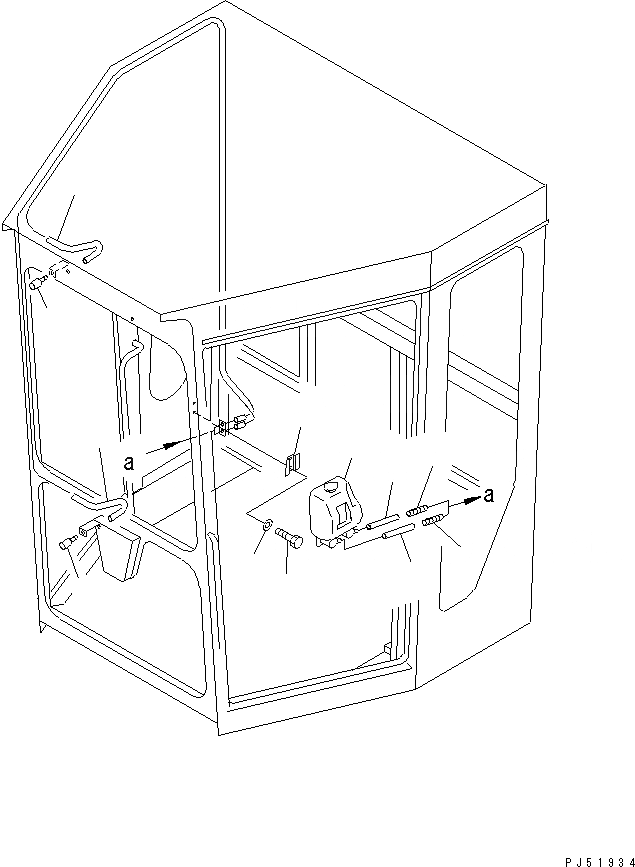 Схема запчастей Komatsu GD305A-1 - КАБИНА (8/9) (ОМЫВАТЕЛЬ СТЕКЛА)(№-7) РАМА И ЧАСТИ КОРПУСА