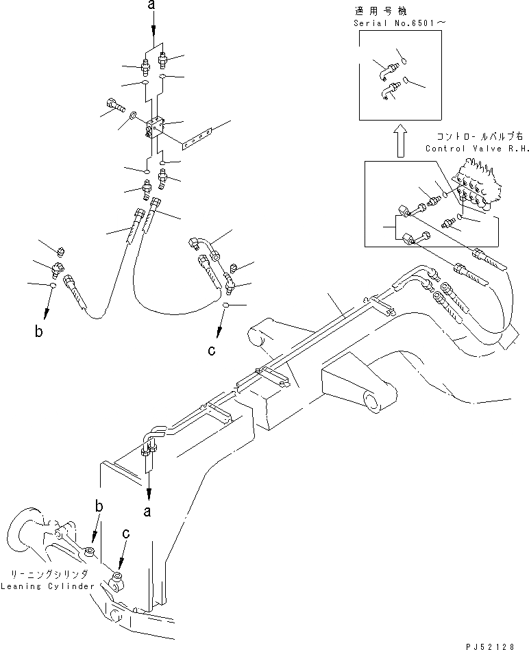 Схема запчастей Komatsu GD305A-1 - ГИДРОЛИНИЯ (ЦИЛИНДР НАКЛОНА ЛИНИЯ)(№-) ГИДРАВЛИКА