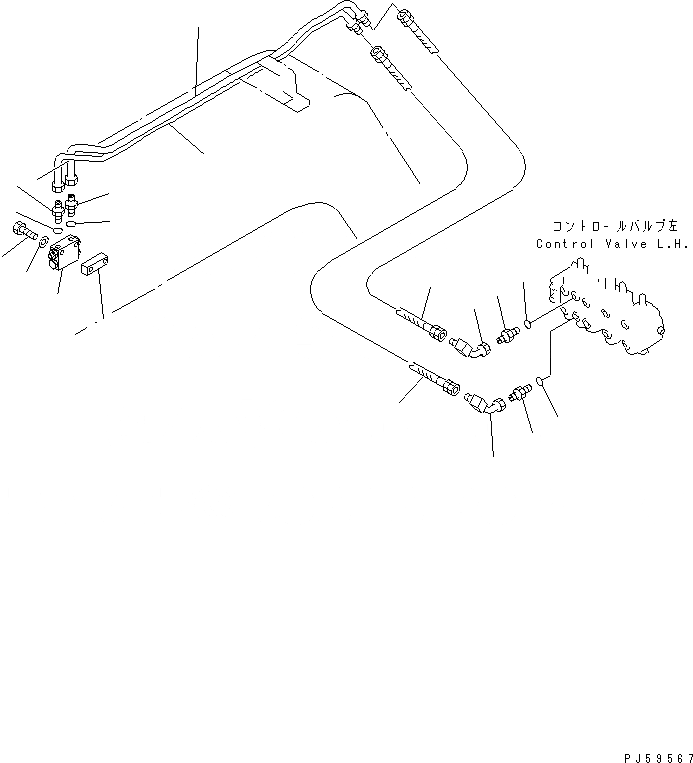 Схема запчастей Komatsu GD305A-1 - ГИДРОЛИНИЯ (СЦЕПНОЕ УСТРОЙСТВО SHIFT ЛИНИЯ ЦИЛИНДРА) (/)(№-) ГИДРАВЛИКА