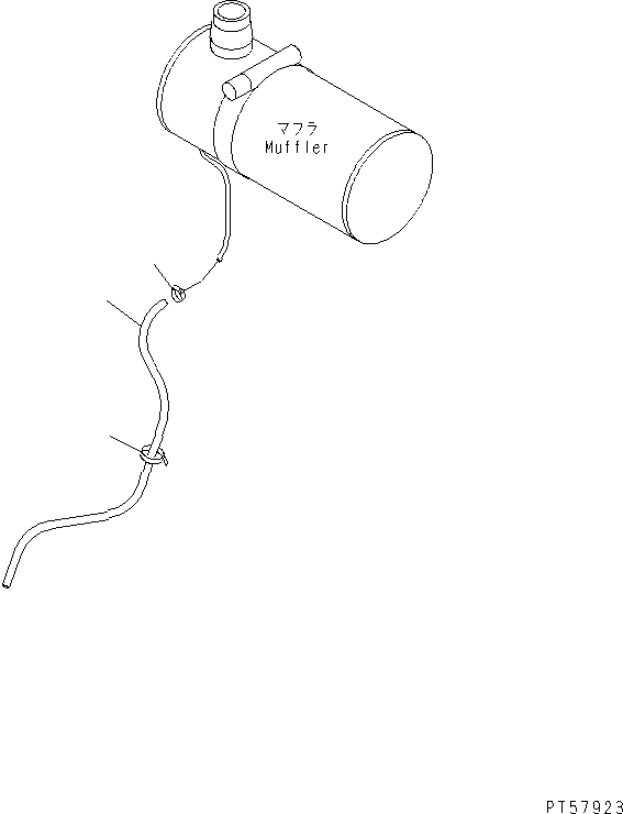 Схема запчастей Komatsu GD305A-3 - ГЛУШИТЕЛЬ ДРЕНАЖНЫЕ ПАТРУБКИ КОМПОНЕНТЫ ДВИГАТЕЛЯ И ЭЛЕКТРИКА