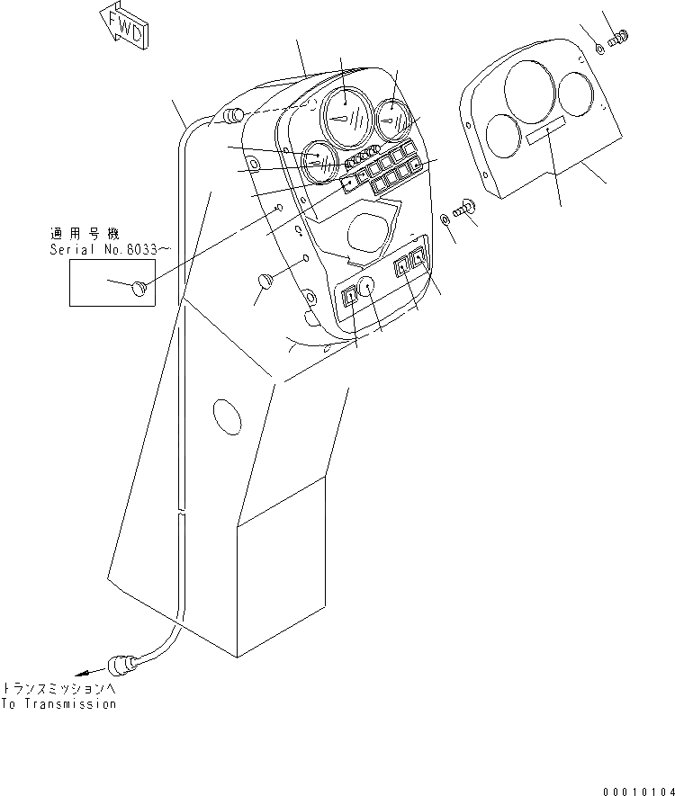 Схема запчастей Komatsu GD305A-3 - ПАНЕЛЬ МОНИТОРА КОМПОНЕНТЫ ДВИГАТЕЛЯ И ЭЛЕКТРИКА