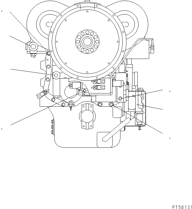 Схема запчастей Komatsu GD305A-3 - ТРАНСМИССИЯ (КОРПУС) (/) СИЛОВАЯ ПЕРЕДАЧА