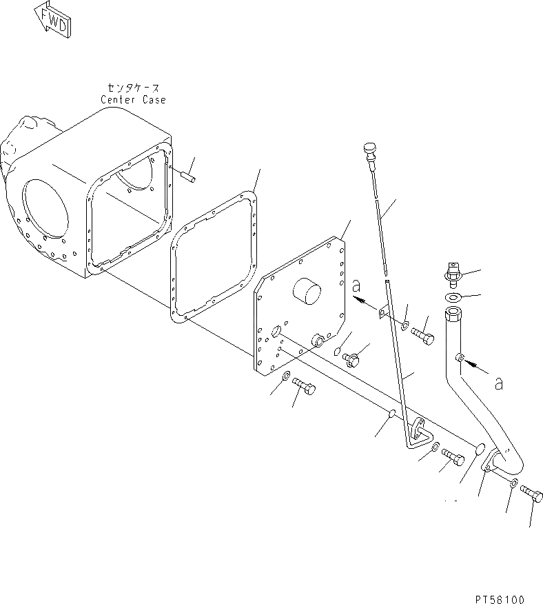 Схема запчастей Komatsu GD305A-3 - КОРПУС КОНЕЧН. ПЕРЕДАЧИ (/) СИЛОВАЯ ПЕРЕДАЧА