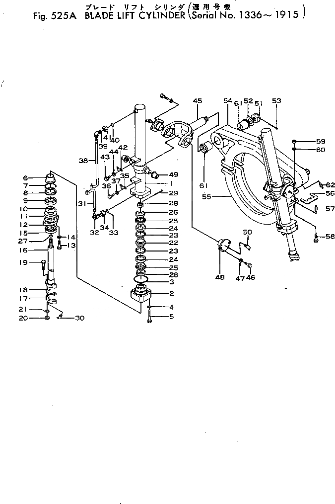 Схема запчастей Komatsu GD31-1 - ЦИЛИНДР ПОДЪЕМА ОТВАЛА(№-99) РАБОЧЕЕ ОБОРУДОВАНИЕ И ITS СИСТЕМА УПРАВЛЕНИЯ