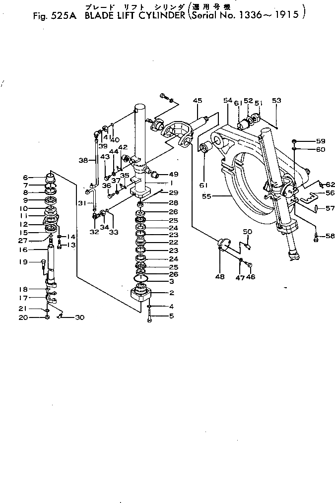 Схема запчастей Komatsu GD31-1 - ЦИЛИНДР ПОДЪЕМА ОТВАЛА(№-99) РАБОЧЕЕ ОБОРУДОВАНИЕ И ITS СИСТЕМА УПРАВЛЕНИЯ
