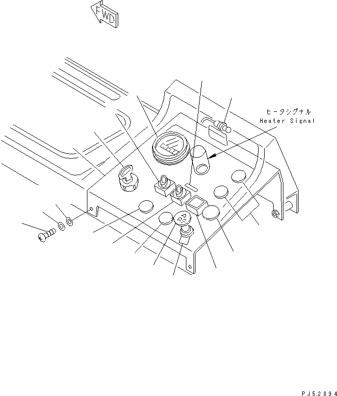 Схема запчастей Komatsu GD355A-1S - ПАНЕЛЬ ПРИБОРОВ ( ) КОМПОНЕНТЫ ДВИГАТЕЛЯ И ЭЛЕКТРИКА