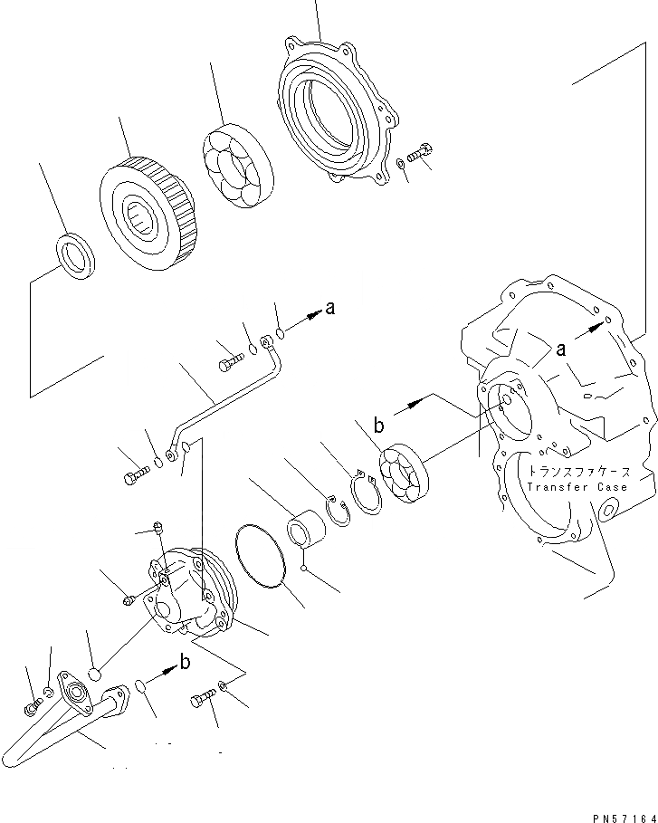 Схема запчастей Komatsu GD355A-1S - ТРАНСМИССИЯ (ВЫХОДНОЙ ВАЛ /) СИЛОВАЯ ПЕРЕДАЧА