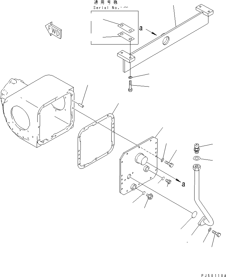 Схема запчастей Komatsu GD355A-1S - КОРПУС КОНЕЧН. ПЕРЕДАЧИ (/) СИЛОВАЯ ПЕРЕДАЧА