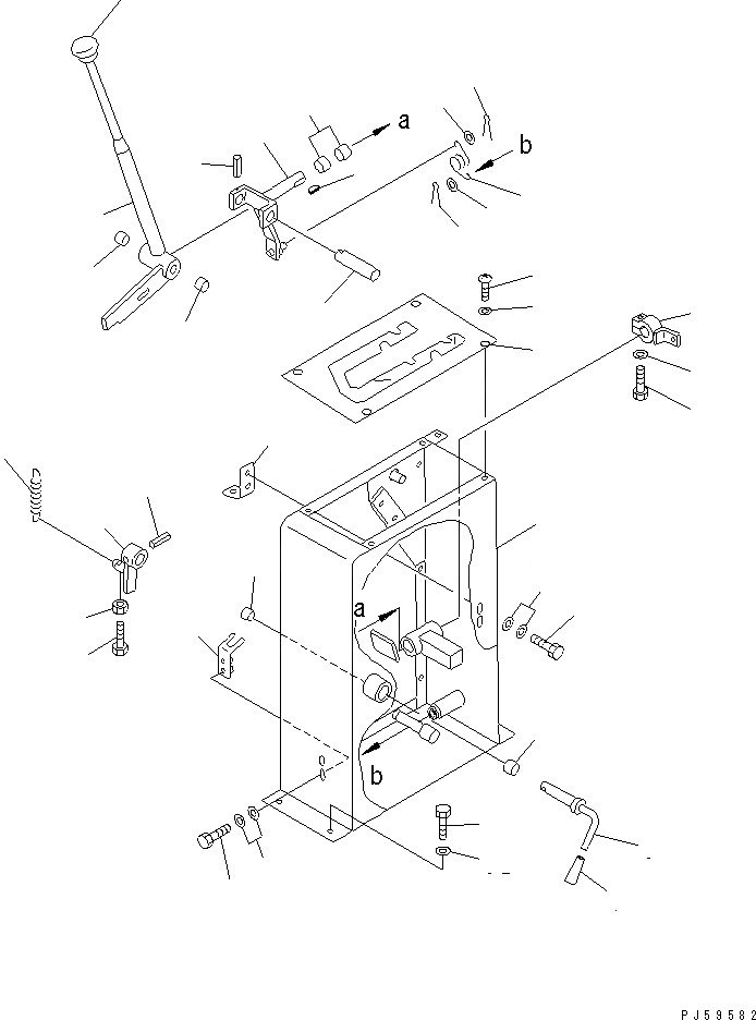 Схема запчастей Komatsu GD355A-1S - РЫЧАГ УПРАВЛ-Я ТРАНСМИССИЕЙ (/) СИСТЕМА УПРАВЛЕНИЯ