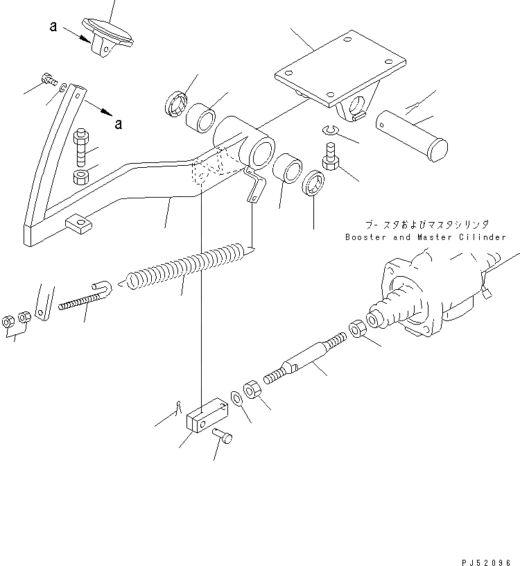 Схема запчастей Komatsu GD355A-1S - ПЕДАЛЬ ТОРМОЗА СИСТЕМА УПРАВЛЕНИЯ
