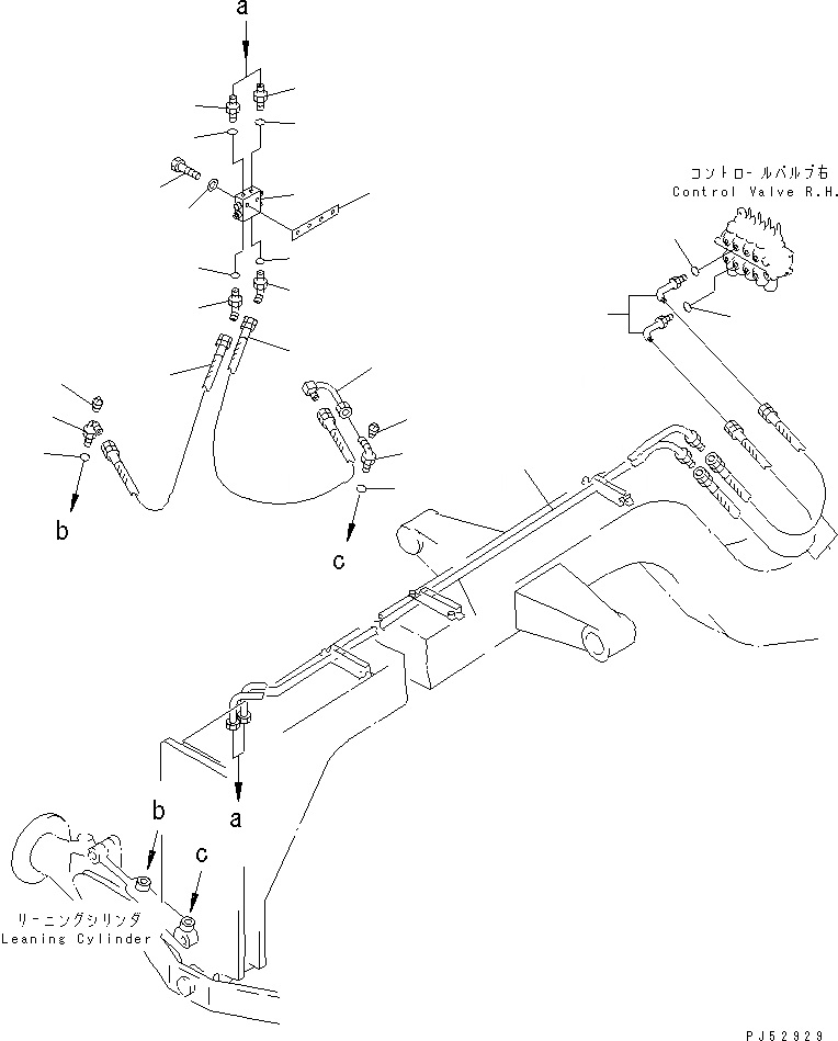 Схема запчастей Komatsu GD355A-1S - ГИДРОЛИНИЯ (ЦИЛИНДР НАКЛОНА ЛИНИЯ) ГИДРАВЛИКА