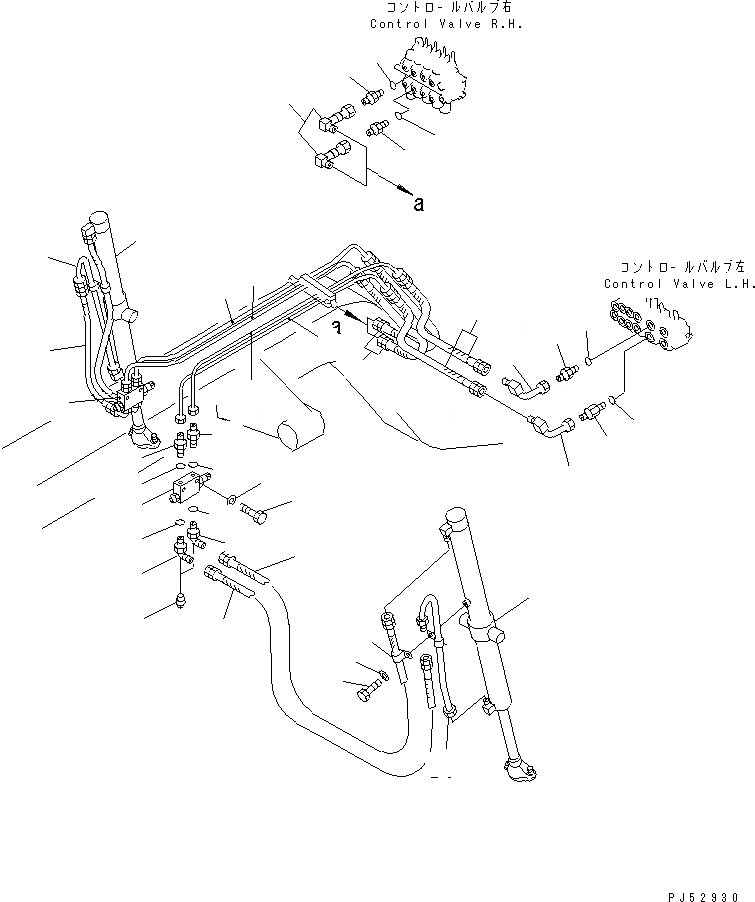 Схема запчастей Komatsu GD355A-1S - ГИДРОЛИНИЯ (ЦИЛИНДР ПОДЪЕМА ОТВАЛА ЛИНИЯ) ГИДРАВЛИКА