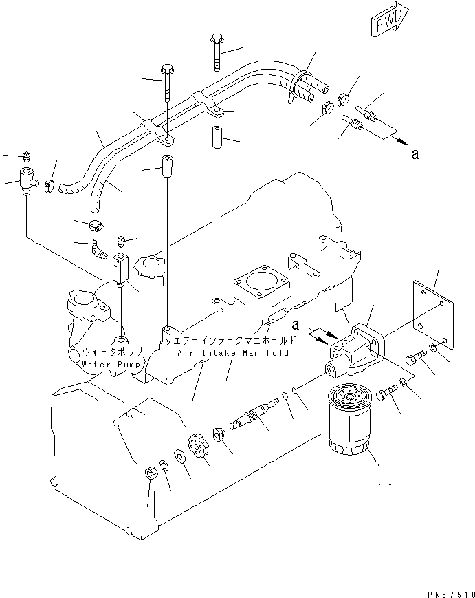 Схема запчастей Komatsu GD355A-1 - АНТИКОРРОЗ. ЭЛЕМЕНТ И ТРУБЫ(№7-) КОМПОНЕНТЫ ДВИГАТЕЛЯ И ЭЛЕКТРИКА