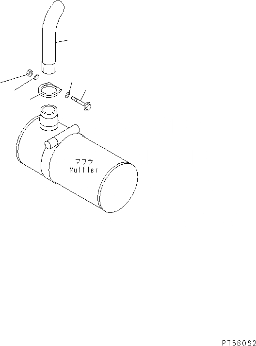 Схема запчастей Komatsu GD355A-3 - ВЫХЛОПНАЯ ТРУБА КОМПОНЕНТЫ ДВИГАТЕЛЯ И ЭЛЕКТРИКА