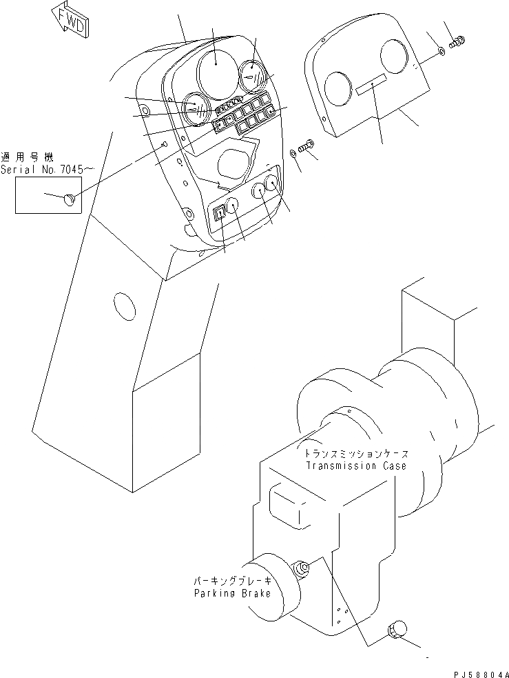 Схема запчастей Komatsu GD355A-3 - MONTIOR ПАНЕЛЬ (С OUT SPEEDOMETOR) КОМПОНЕНТЫ ДВИГАТЕЛЯ И ЭЛЕКТРИКА