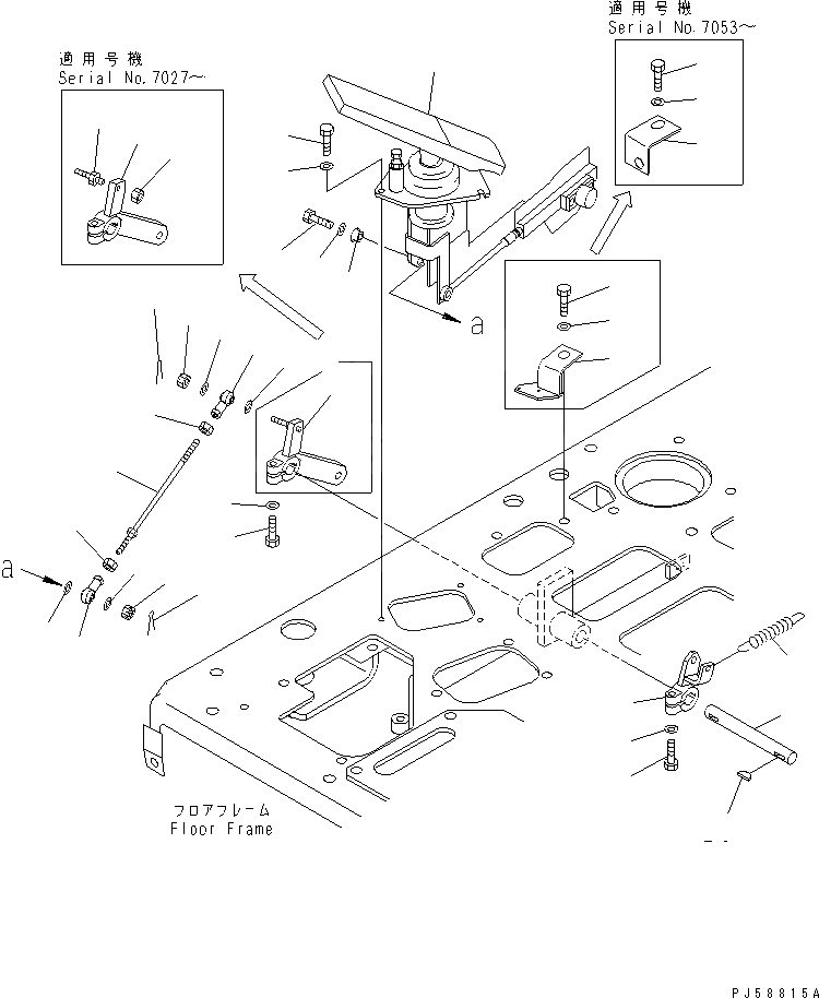 Схема запчастей Komatsu GD355A-3 - МЕХАНИЗМ ПЕДАЛИ АКСЕЛЕРАТОРА(/) СИСТЕМА УПРАВЛЕНИЯ