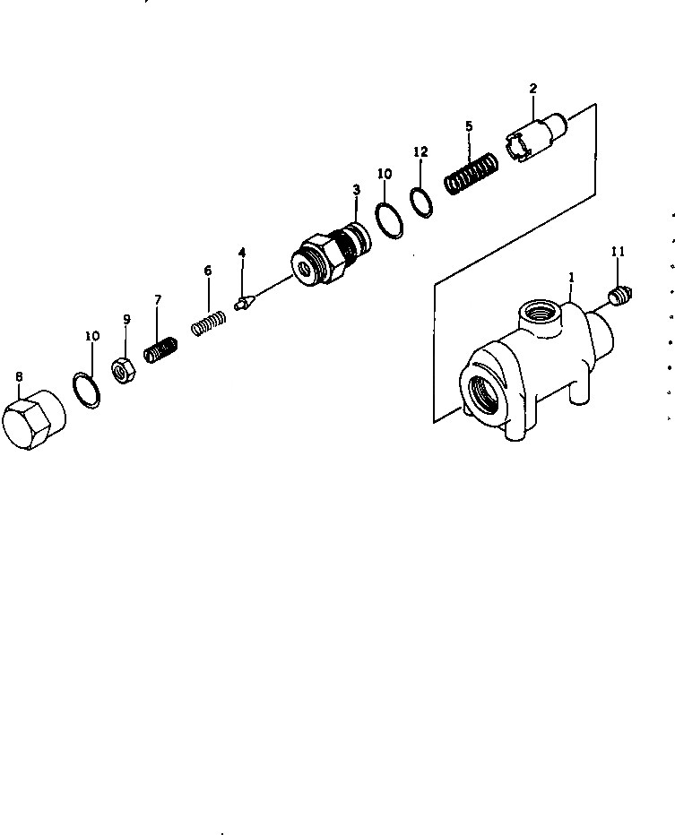 Схема запчастей Komatsu GD37-6H - КЛАПАН УПРАВЛ-Я ПОТОКОМ (КРОМЕ ЯПОН.)(№-) ГИДРАВЛИКА
