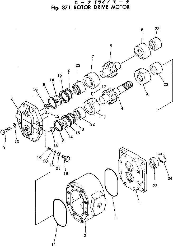 Схема запчастей Komatsu GD37-6H - ROTOR ПРИВОД МОТОР ОПЦИОННЫЕ КОМПОНЕНТЫ