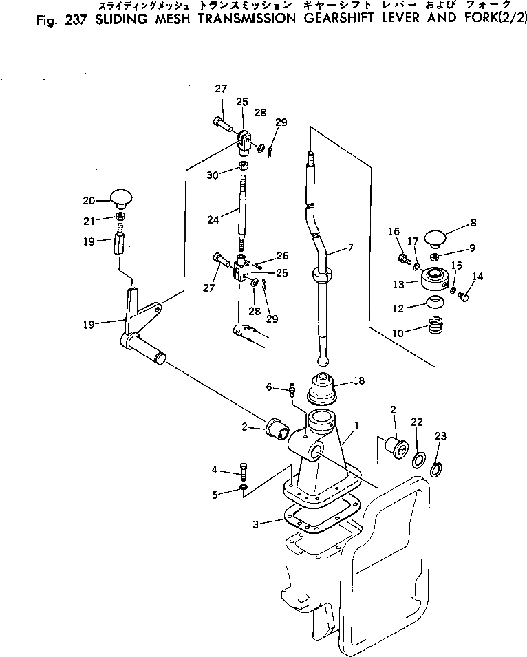 Схема запчастей Komatsu GD37-6H - SLIDING MESH ТРАНСМИССИЯ ПРИВОДSHIFT РЫЧАГ И ВИЛЫ (/) СИЛОВАЯ ПЕРЕДАЧА