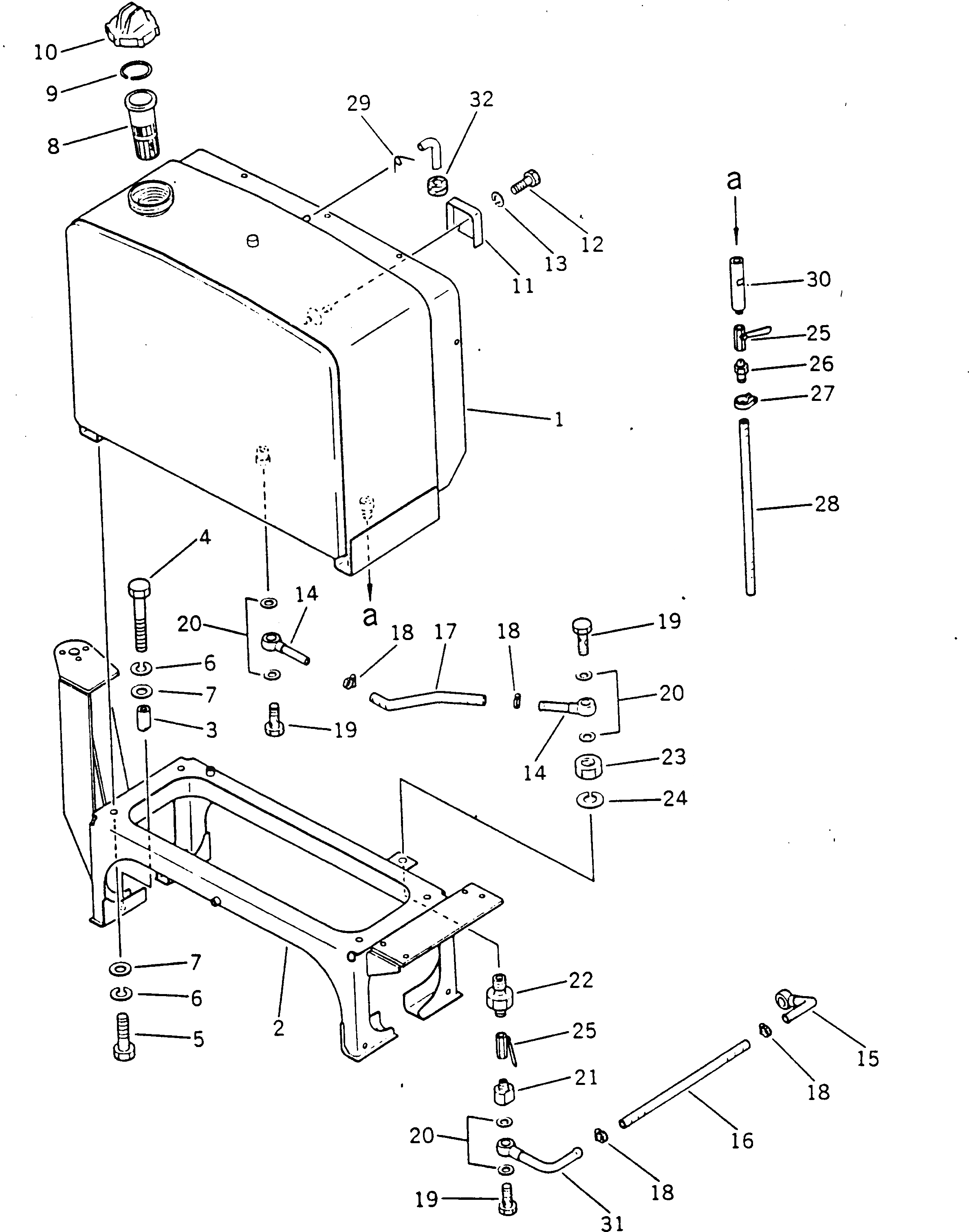 Схема запчастей Komatsu GD405A-1 - ТОПЛИВН. БАК.(№-98) КОМПОНЕНТЫ ДВИГАТЕЛЯ И ЭЛЕКТРИКА