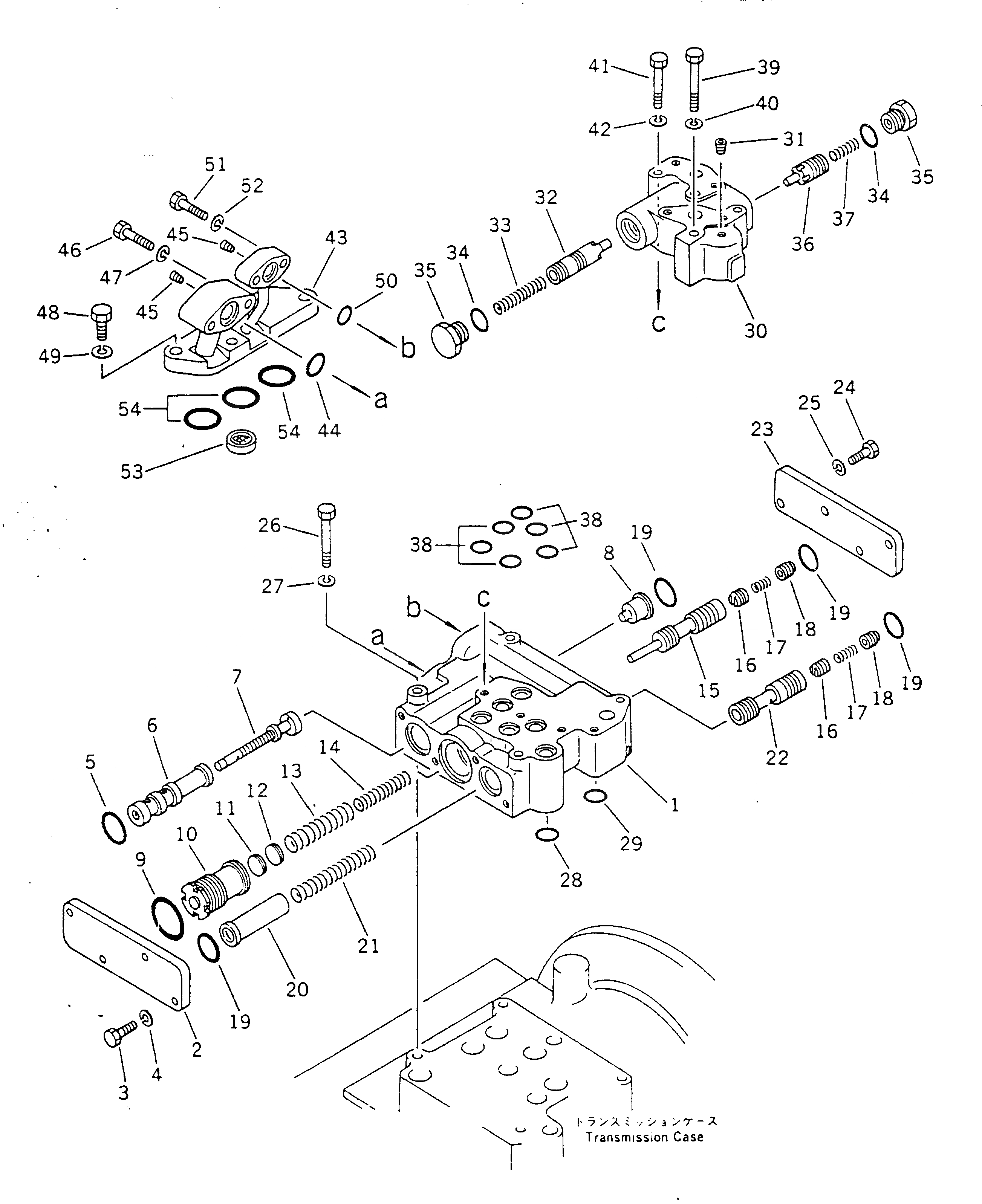 Схема запчастей Komatsu GD405A-1 - КЛАПАН УПРАВЛЕНИЯ ТРАНСМИССИЕЙ (/) СИЛОВАЯ ПЕРЕДАЧА