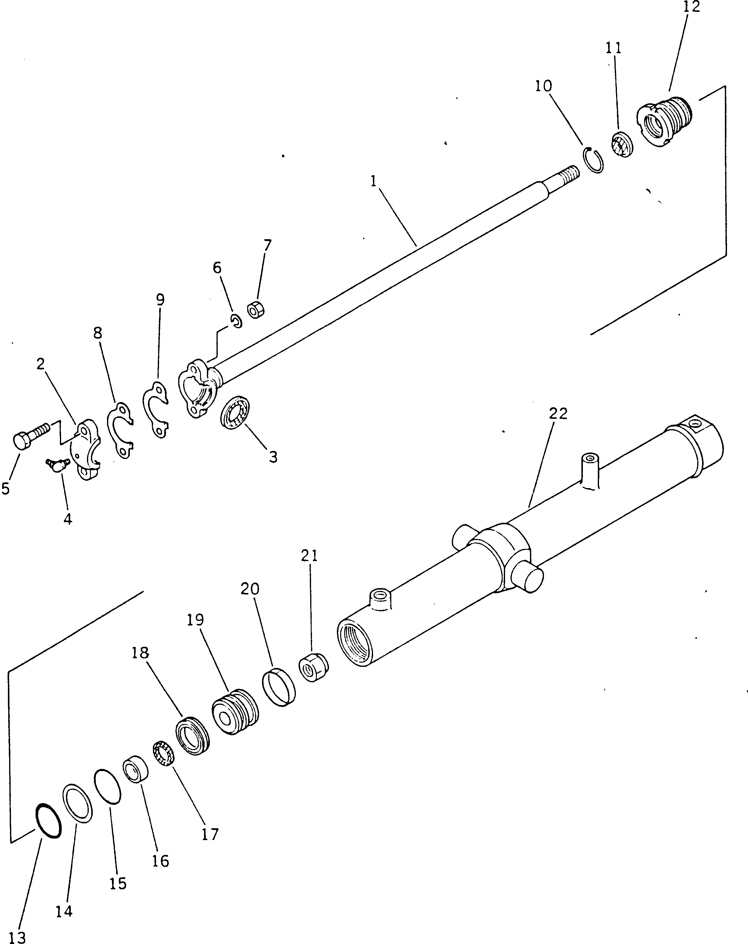 Схема запчастей Komatsu GD405A-1 - ЦИЛИНДР ПОДЪЕМА ОТВАЛА(№-) ГИДРАВЛИКА