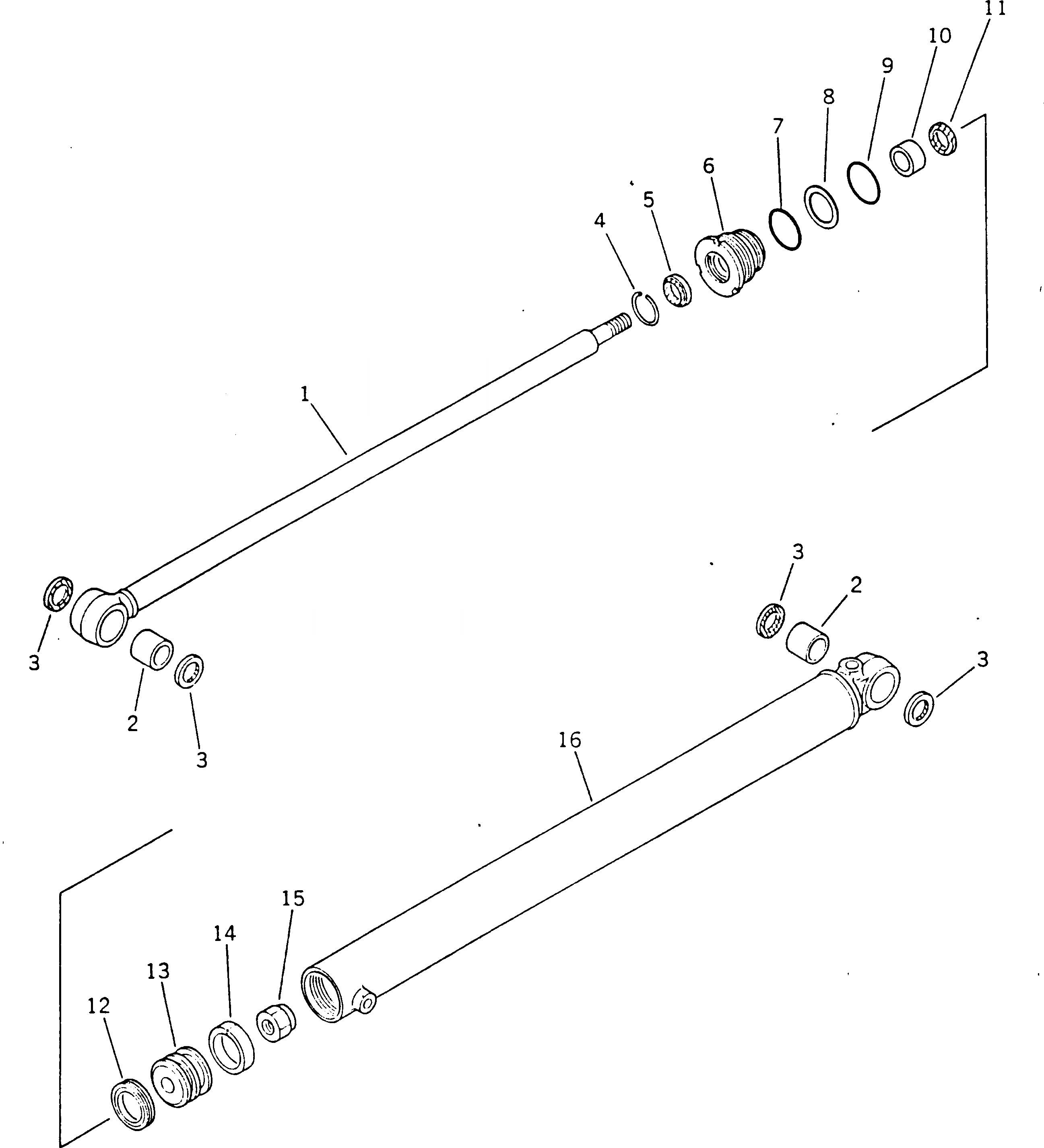 Схема запчастей Komatsu GD405A-1 - ЦИЛИНДР СДВИГ. ОТВАЛА(№-) ГИДРАВЛИКА
